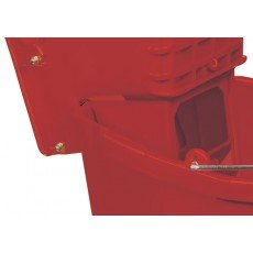 Winco MPB-36R Mop Bucket with Side-Press Wringer, 36qt, Red Plastic