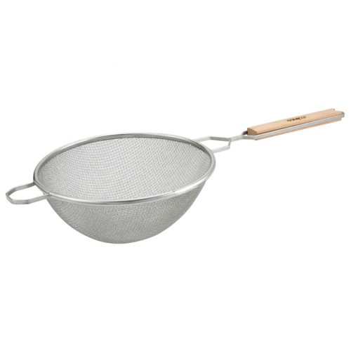 Libertyware WHSDF Strainers, Fine Double Mesh, Stainless Steel, Wood Handle, 18.75(w) x 10.25(d) x 3.5(h) inch