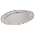 Winco OPL-18 Oval Platter, Stainless Steel, 18(w) x 11.75(d) x 1(h) inch