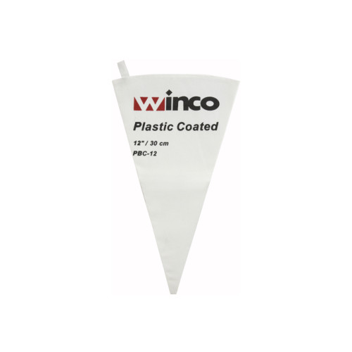 Winco PBC-12 12 inch Pastry Bag, Cotton with Plastic Coating, 12 each