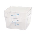 Winco PCSC-12C Storage Container, 12qt, Square, Clear Polycarbonate, NSF Listed