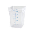 Winco PCSC-22C Storage Container, 22qt, Square, Clear Polycarbonate, NSF Listed