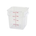 Winco PCSC-8C Storage Container, 8qt, Square, Clear Polycarbonate, NSF Listed