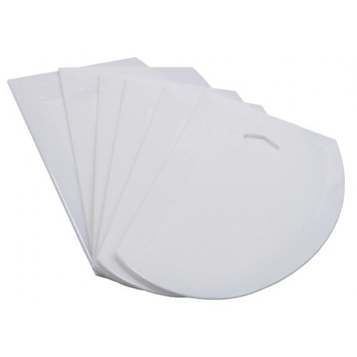 Winco PDS-7 Dough Scraper, Large, White Plastic, NSF Listed, 6 each