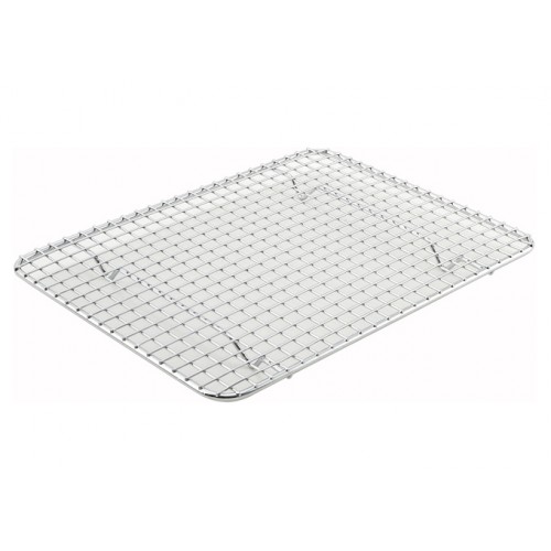 Winco PGW-810 Chrome-Plated Pan Grate, Fits on Half Size Steam Table Pan, 8(w) x 10(d) x 0.38(h) inch, 4 each