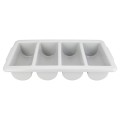 Winco PL-4B Cutlery Bin, (4)Compartment(s), Grey Plastic