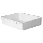 Winco PL-6N Dough Box, White PP, 25-1/2(w) x17-1/2(d) x 6(h) inch, NSF Listed