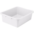 Winco PLW-7K Dish Box, Heavyweight, White Polypropylene, Freezer Safe, 21(w) x 17(d) x 7(h) inch, NSF Listed