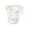 Winco PMCP-100 1qt Polycarbonate Measuring Cup with Color Graduations, NSF Listed, 2 each