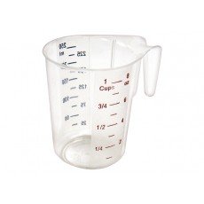 Winco PMCP-25 (1)Cup(s) Polycarbonate Measuring Cup with Color Graduations, 3.75(w) x 2.88(d) x 3.75(h) inch, NSF Listed, 2 each