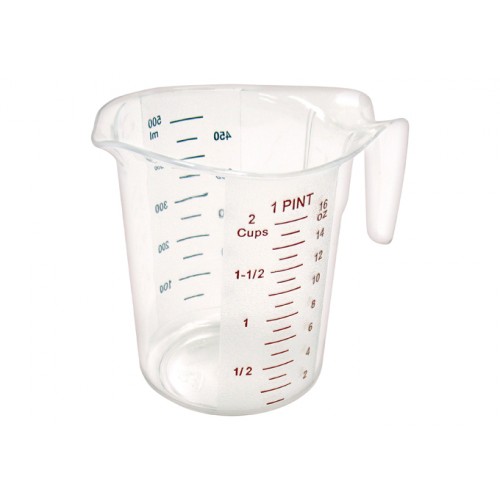 Winco PMCP-50 (1)Pint(s) Polycarbonate Measuring Cup with Color Graduations, 5.13(w) x 3.75(d) x 4.88(h) inch, NSF Listed, 2 each