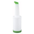 Winco PPB-1G (1)qt(s) Liquor/Juice Pour Bottle, Green Spout & Lid, 1 each