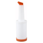 Winco PPB-1O (1)qt(s) Liquor/Juice Pour Bottle, Orange Spout & Lid, 1 each