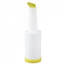 Winco PPB-1Y (1)qt(s) Liquor/Juice Pour Bottle, Yellow Spout & Lid, 1 each