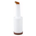 Winco PPB-2B (2)qt(s) Liquor/Juice Pour Bottle, Brown Spout & Lid, 1 each