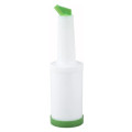 Winco PPB-2G (2)qt(s) Liquor/Juice Pour Bottle, Green Spout & Lid, 1 each
