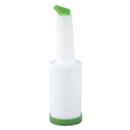 Winco PPB-2G (2)qt(s) Liquor/Juice Pour Bottle, Green Spout & Lid, 1 each
