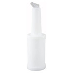 Winco PPB-2W (2)qt(s) Liquor/Juice Pour Bottle, White Spout & Lid, 1 each