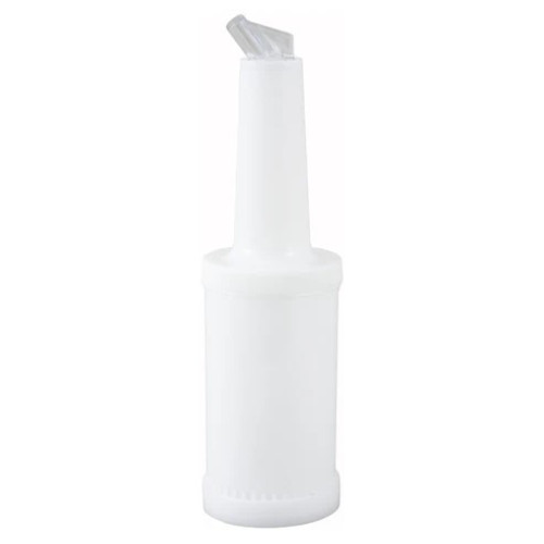 Winco PPB-2W (2)qt(s) Liquor/Juice Pour Bottle, White Spout & Lid, 1 each