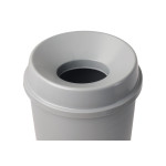Winco PTCRL-22G Trash Can Lid, Funnel Top, Gray Plastic, Fits (22)Gallon(s) Round Trash Can