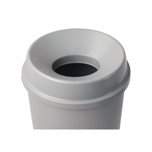 Winco PTCRL-22G Trash Can Lid, Funnel Top, Gray Plastic, Fits (22)Gallon(s) Round Trash Can