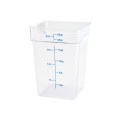 Winco PTSC-22 Storage Container, 22qt, Square, Translucent, Polypropylene, NSF Listed