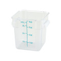 Winco PTSC-4 Storage Container, 4qt, Square, Translucent, Polypropylene, NSF Listed