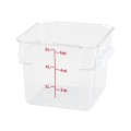 Winco PTSC-6 Storage Container, 6qt, Square, Translucent, Polypropylene,NSF Listed
