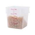 Winco PTSC-8 Storage Container, 8qt, Square, Translucent, NSF Listed