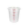 Winco PTRC-8 Storage Container, 8qt, Round, Translucent, Polypropylene, NSF Listed