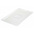 Winco SP7100C Clear Polycarbonate Slotted Cover with Handle, Fits on Full-Size Food Pan, NSF Listed