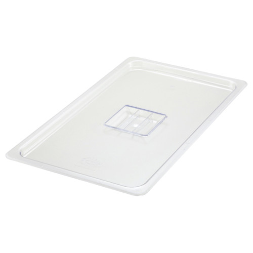Winco SP7100S Clear Polycarbonate Solid Cover, Fits on Full Size Food Pan, 20.63(w) x 12.75(d) x 1.13(h) inch, NSF Listed