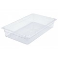 Winco SP7104 Full Size Clear Polycarbonate Food Pan, 20-3/4(w) x 12-3/4(d) x 4(h) inch, NSF Listed