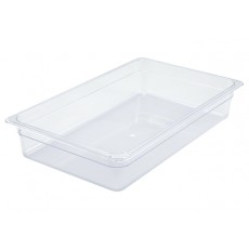 Winco SP7104 Full Size Clear Polycarbonate Food Pan, 20-3/4(w) x 12-3/4(d) x 4(h) inch, NSF Listed