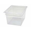 Winco SP7208 Half Size Clear Polycarbonate Food Pan, 12-3/4(w) x 10-3/8(d) x 7-1/2(h) inch, NSF Listed