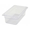 Winco SP7304 Third Size Clear Polycarbonate Food Pan, 12.75(w) x 6.88(d) x 3-3/4(h) inch, NSF Listed