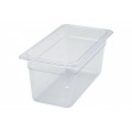 Winco SP7306 Third Size Clear Polycarbonate Food Pan, 12.75(w) x 6.88(d) x 5-1/2(h) inch, NSF Listed