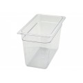 Winco SP7308 Third Size Clear Polycarbonate Food Pan, 12.75(w) x 6.88(d) x 7-1/2(h) inch, NSF Listed