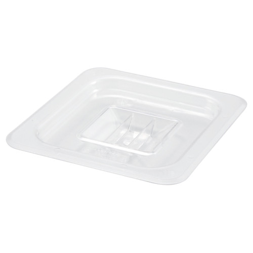 Winco SP7600S Clear Polycarbonate Solid Cover, Fits on Sixth Size Food Pan, 6.88(w) x 6.38(d) x 1(h) inch, NSF Listed