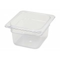 Winco SP7604 Sixth Size Clear Polycarbonate Food Pan, 6-3/4(w) x 6-1/4(d) x 3.5(h) inch, NSF Listed