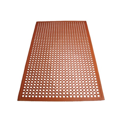 Winco RBM-35R-R Floor Mats, Rubber, Beveled Edge, Red Color, Rolled