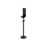 Winco SMSD-16K Universal Sanitizer/Soap Dispenser Stanchion Mount, Black