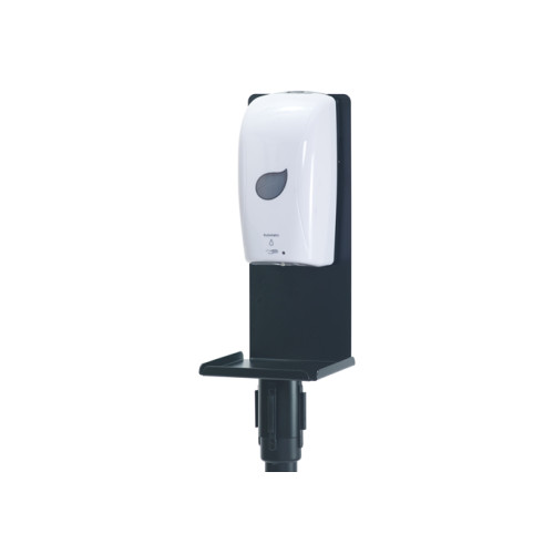 Winco SMSD-16K Universal Sanitizer/Soap Dispenser Stanchion Mount, Black
