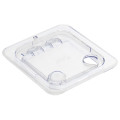 Winco SP7600H Clear Polycarbonate Hinged Cover, Fits on Sixth Size Food Pan, 6.88(w) x 6-1/4(d) x 1.13(h) inch, NSF Listed