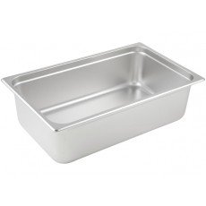 Winco SPJL-106 Full Size Stainless Steel Anti-Jam Steam Table Pan, 25 Gauge, 20-3/4(w) x 12-3/4(d) x 6(h) inch, NSF Listed, 