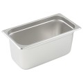 Winco SPJL-306 Third Size Stainless Steel Anti-Jam Steam Table Pan, 25 Gauge, 6-7/8(w) x 12-3/4(d) x 6(h) inch, NSF Listed