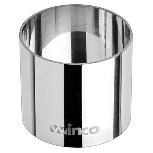 Winco SPM-21R Stainless Steel Round Pastry Mold, 2(w) x 2(d) x 1-3/4(h) inch