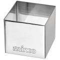 Winco SPM-22S Stainless Steel Square Pastry Mold, 2(w) x 2(d) x 2(h) inch, 1 each