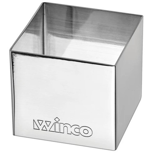 Winco SPM-22S Stainless Steel Square Pastry Mold, 2(w) x 2(d) x 2(h) inch, 1 each
