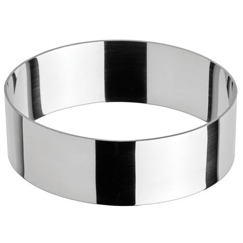 Winco SPM-41O  Stainless Steel Oval Pastry Mold, 4 x 1-3/8 inch, 1 each